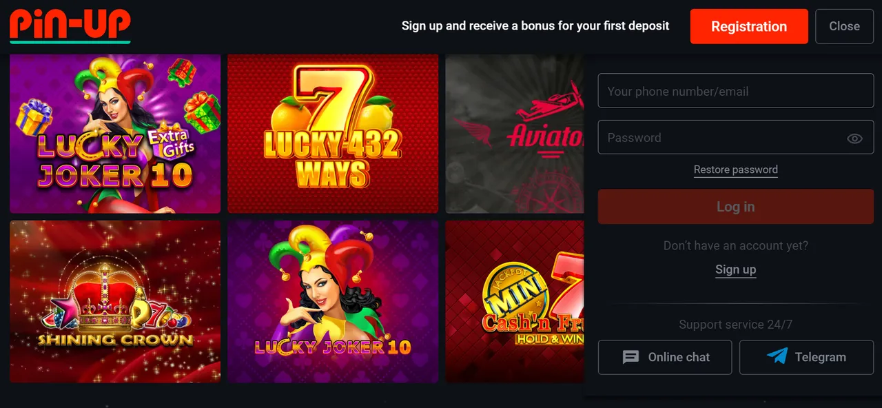 Pin Up giriş işlemi: adım adım rehber